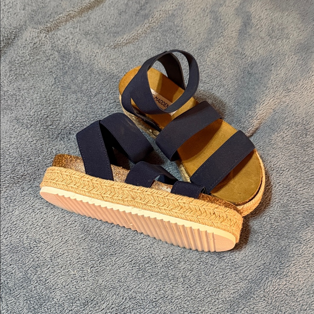Steve Madden Navy Espadrille Sandals